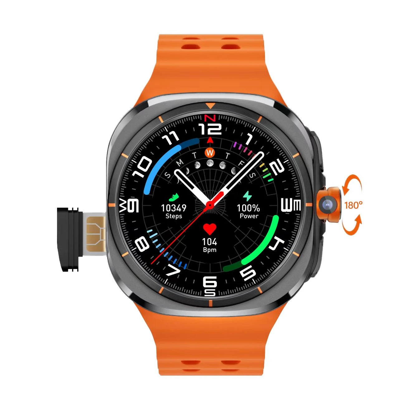 2025 New 4G U8 Android Smartwatch Ultra Smart 3+32GB with SIM Card Heart Rate Tracker and Call Answering Features