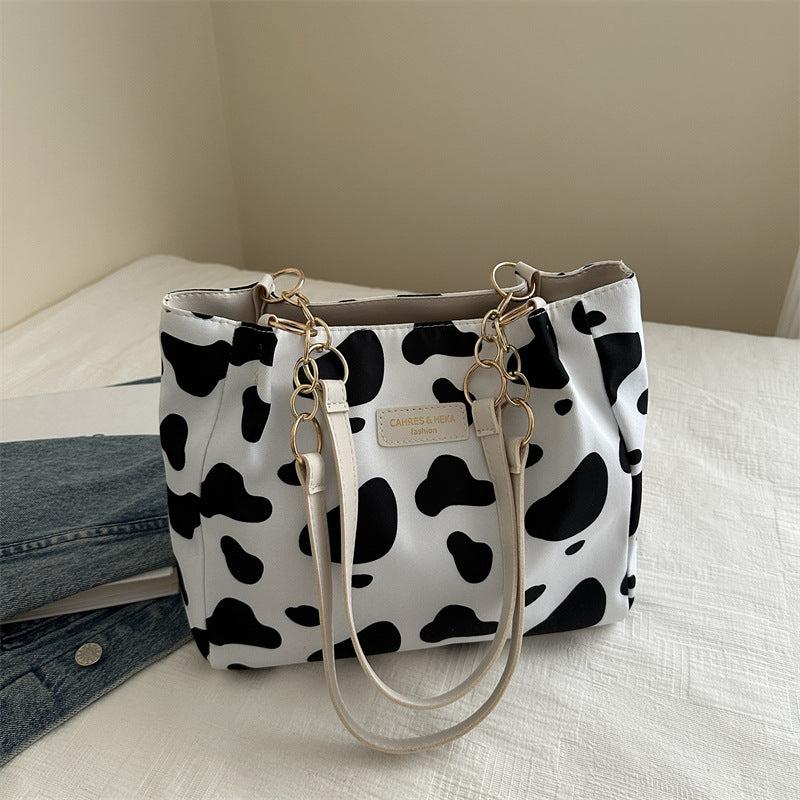 2024 New Korean Style Hand Carrying Large Capacity Personalized Casual Fashion Canvas Women's Bag Hand Carrying Shoulder Bag Tote Bag