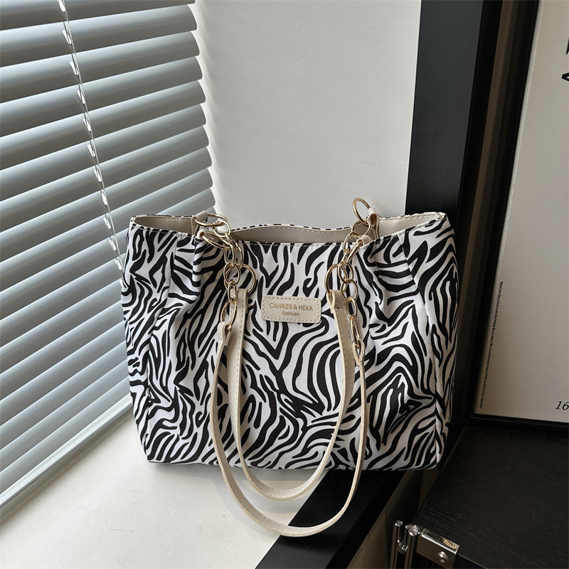 2024 New Korean Style Hand Carrying Large Capacity Personalized Casual Fashion Canvas Women's Bag Hand Carrying Shoulder Bag Tote Bag