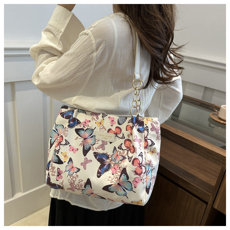 2024 New Korean Style Hand Carrying Large Capacity Personalized Casual Fashion Canvas Women's Bag Hand Carrying Shoulder Bag Tote Bag