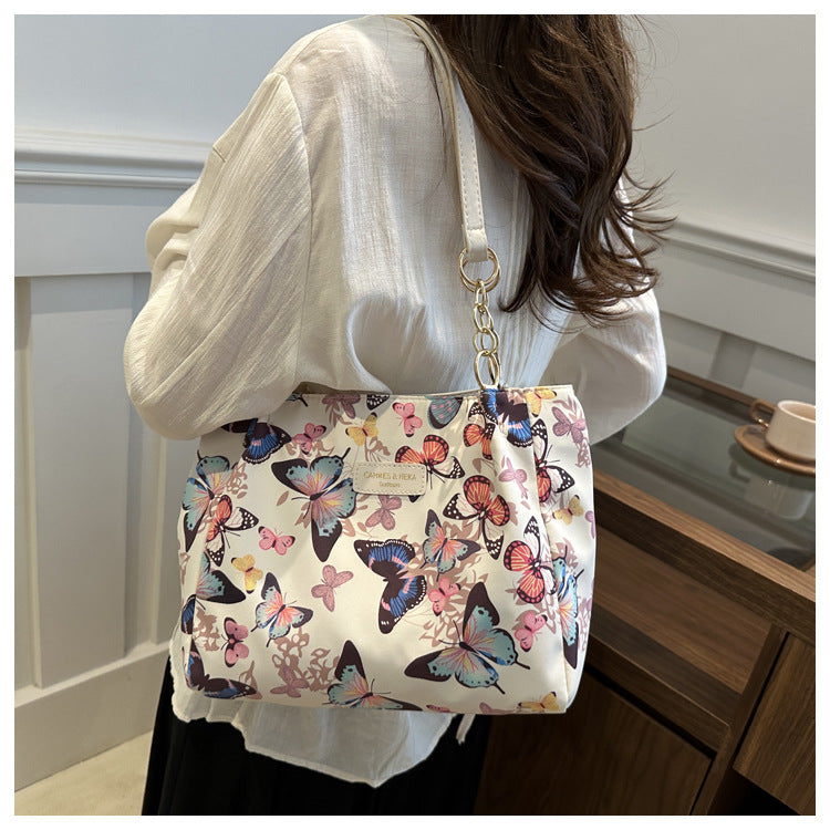 2024 New Korean Style Hand Carrying Large Capacity Personalized Casual Fashion Canvas Women's Bag Hand Carrying Shoulder Bag Tote Bag