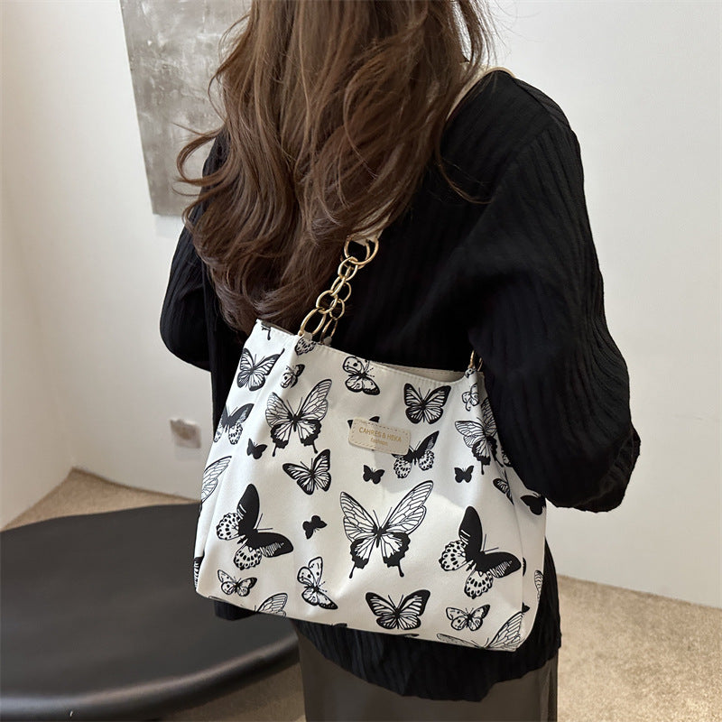 2024 New Korean Style Hand Carrying Large Capacity Personalized Casual Fashion Canvas Women's Bag Hand Carrying Shoulder Bag Tote Bag