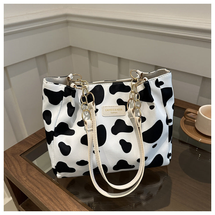 2024 New Korean Style Hand Carrying Large Capacity Personalized Casual Fashion Canvas Women's Bag Hand Carrying Shoulder Bag Tote Bag