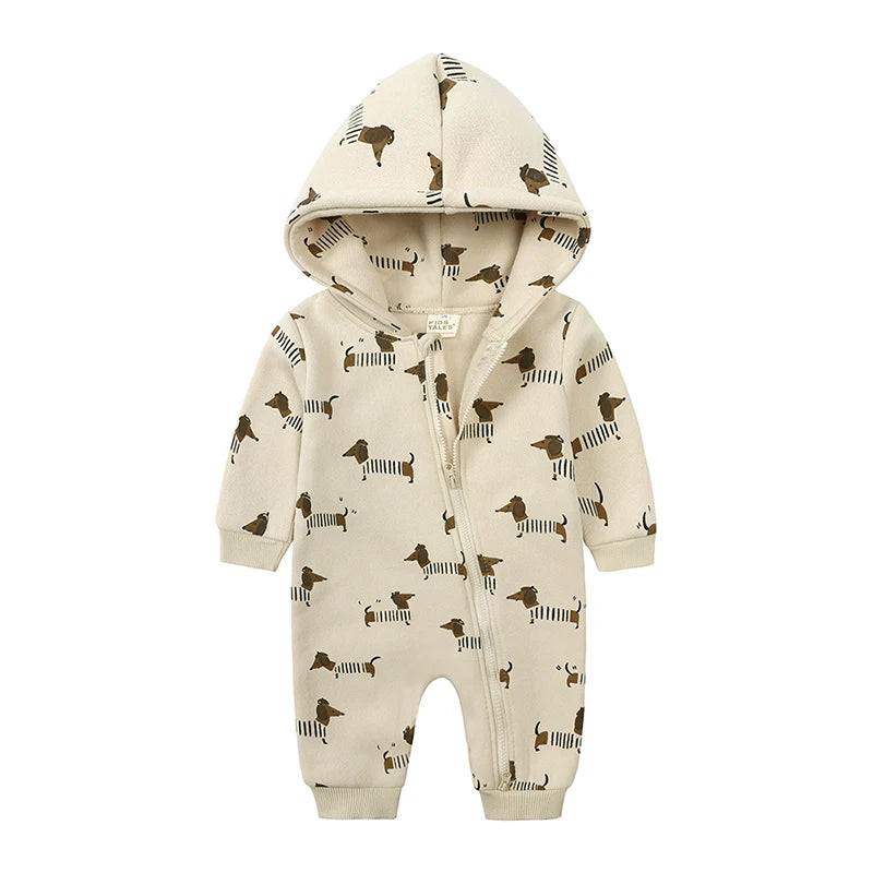 2025 new Bodysuit For Newborn Baby Boys Girls Clothes Long Sleeve cotton Rompers Hoodies Bear Jumpsuit Costume Infant Onesies