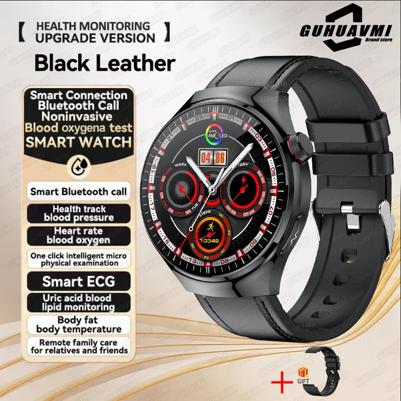 2025 New Smart Watch For Men Health ECG+HRV Blood Oxygen Uric Acid Fitness Sport Tracker Watches body fat Sleep Call Smartwatch