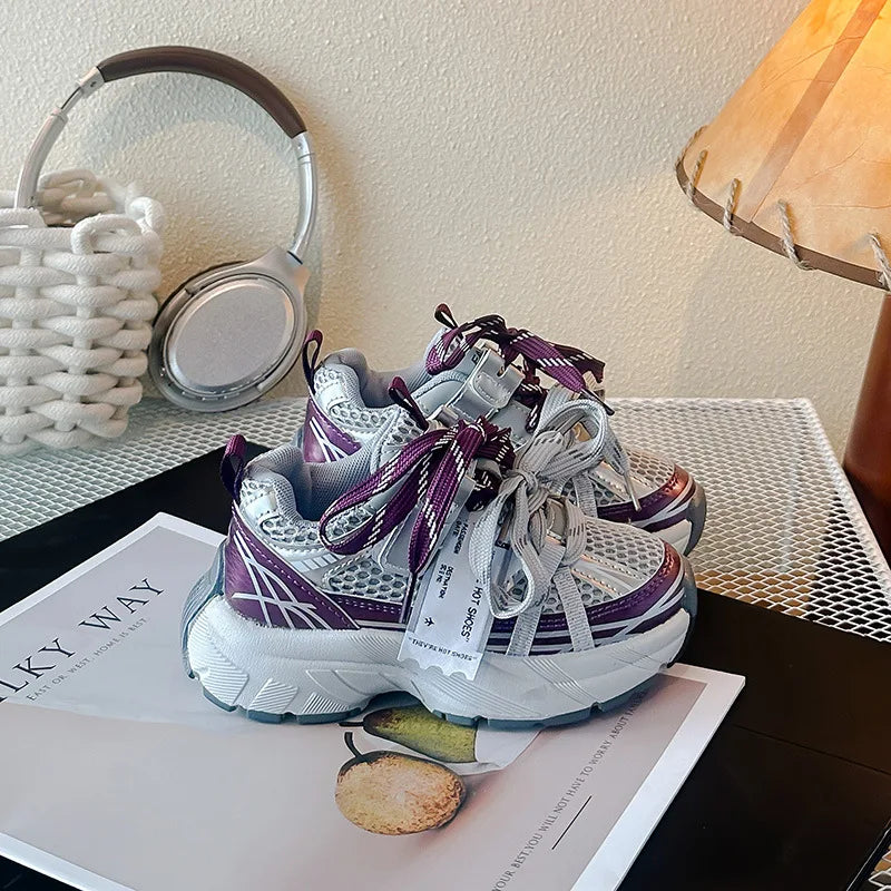 2025 Spring Autumn New Children Casual Shoes for Girls Boys Fashion Korean Style Soft Sole Anti-slippery Versatile Chic Sneakers