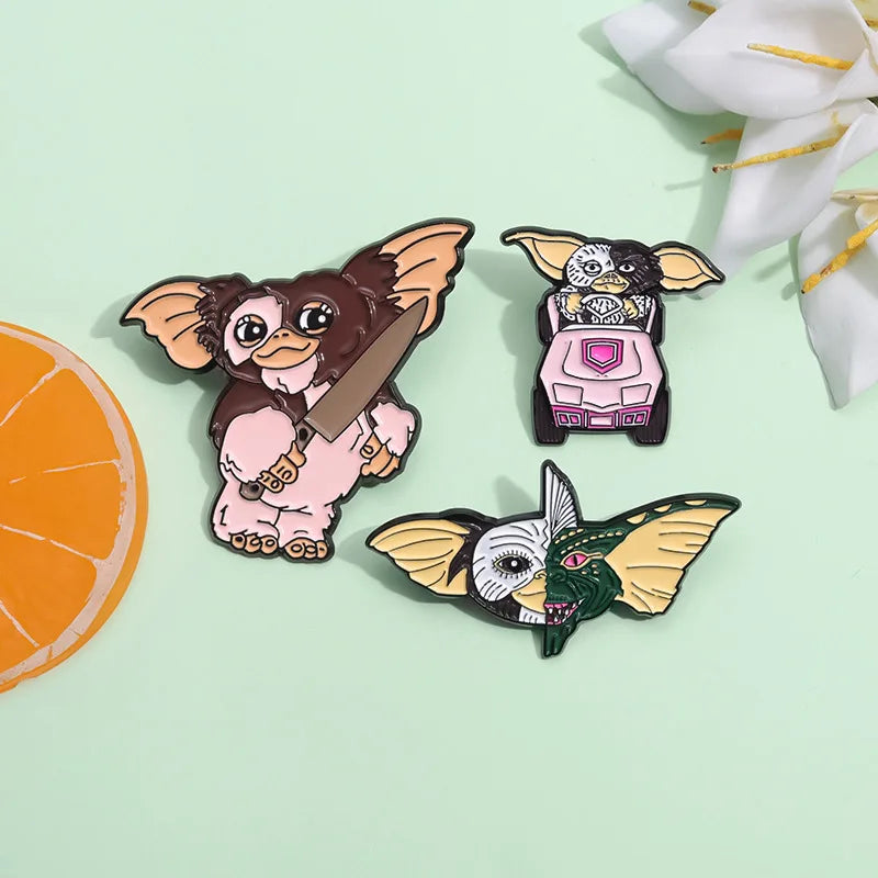 80's Anime Halloween Monster Enamel Pins Cartoon Movie Character Brooches Lapel Badge Fashion Jewelry Gift For Kids Friends