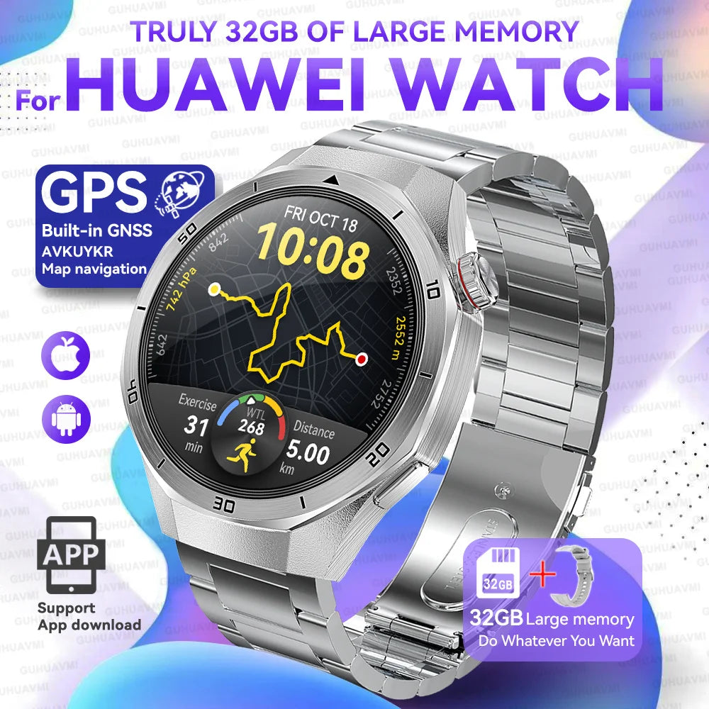 2025 New For HUAWEI GT 5 Pro Multifunction HarmonyOS System Smartwatch Sapphire Screen 32Gb RAM GPS HD Video Call Smart Bracelet