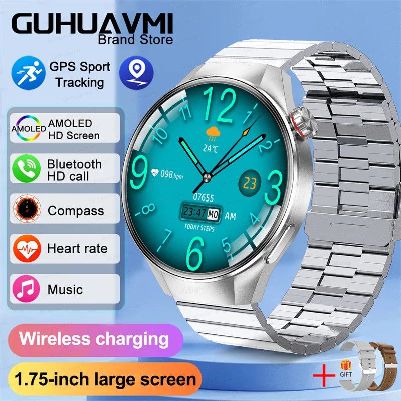 2025New For Huawei GT5 Pro Smart Watch Men HD AMOLED Screen GPS Motion trajectory HeartRate Bluetooth Call 1.75" SmartWatch IP68
