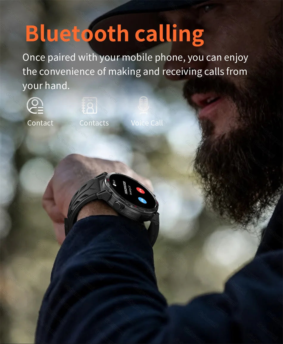 2025 New GPS Smart Watch AMOLED Screen 3ATM Waterproof Fitness tracking Heart Rate BT Call Professional Sports Smartwatch 650Mah