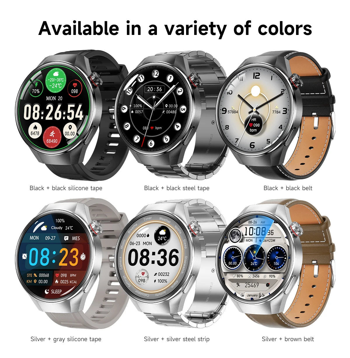 2025 New Originl Watch GUHUAVMI Smart Watch 1.75" HD AMOLED Screen GPS track Heart Rate Bluetooth Call Compass Smartwatches Men