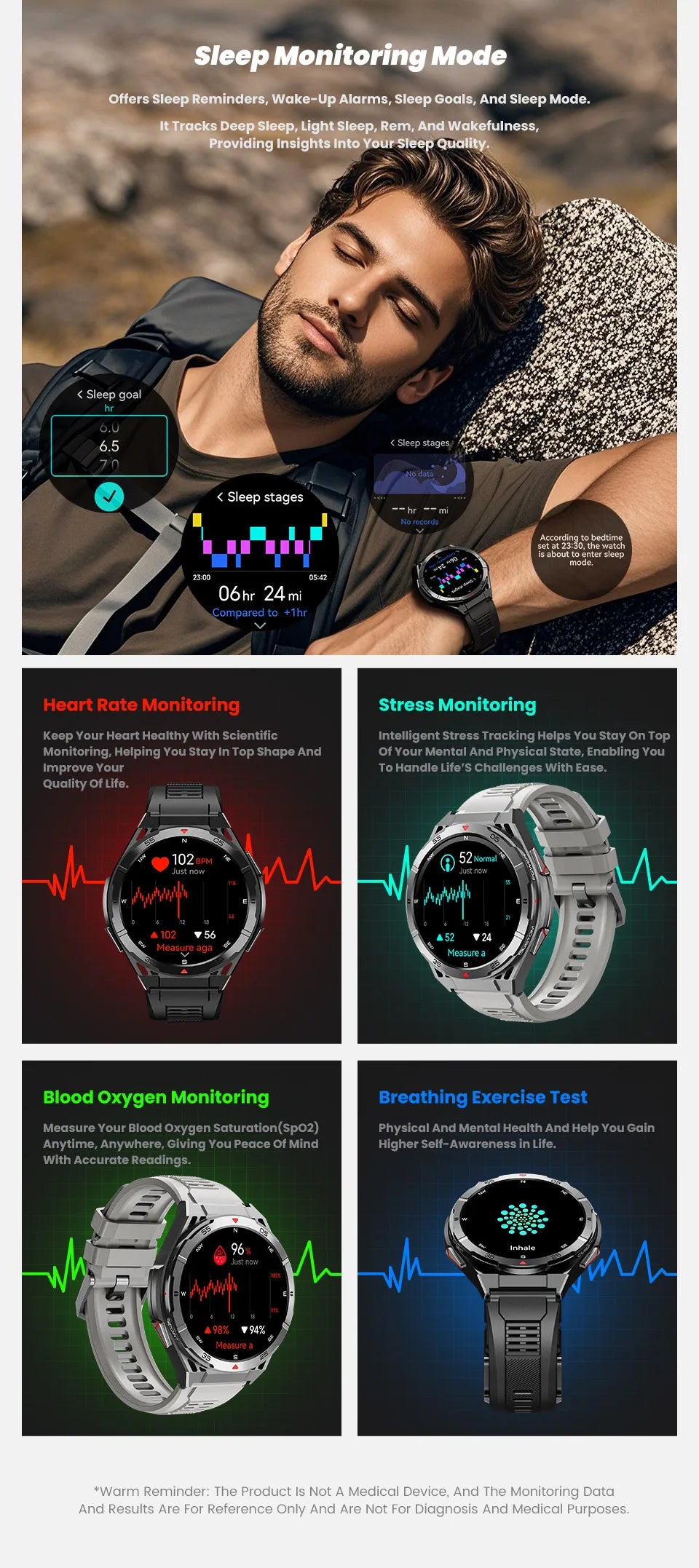 2025 New Dual-Band satellite GPS Sports Smart watch Men 1.43'' HD Screen Heart Rate Compass 10ATM Waterproof Swimming Smartwatch