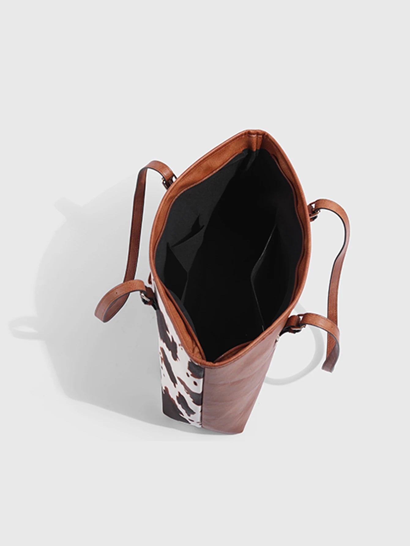 2024 Europe and the United States new female handbag shoulder bag cow leopard print simple fashion large bag