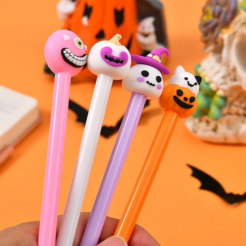 10PCS/Pack Halloween Elements Neutral Pen Pumpkin Ghost Zombie Decorative Random Assorted Mix Pen Party Favors Souvenir Gift ZYF