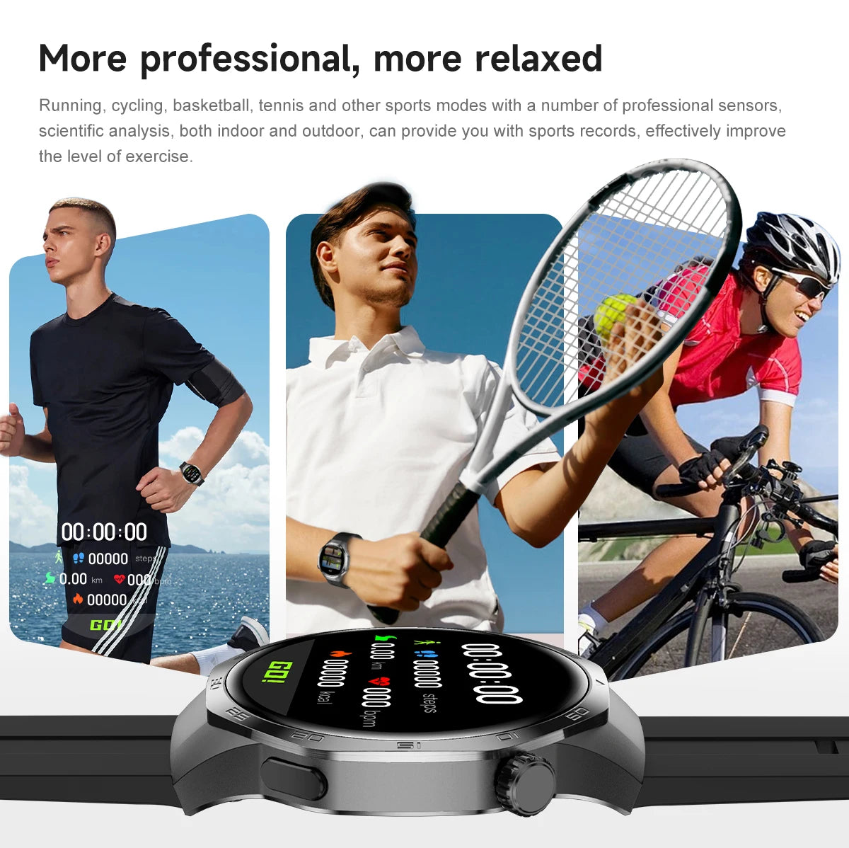 2025 For HUAWEI GT5 Pro GPS Track Smart Watch Men 360*360 AMOLED Screen NFC BT Call Waterproof Health Monitor Man Smartwatches