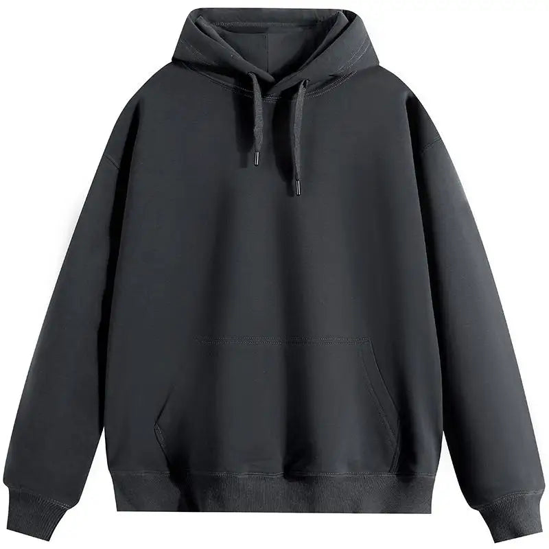 2025 New  Fashion Men's Hoodies New Autumn Winter Casual Thick Warm Top Solid Color Pullover Hoodie Sweatshirt