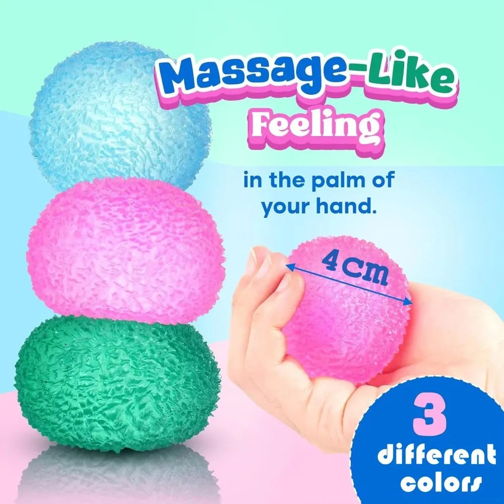 Single Multicolor Texture Ice Ball Squishy Toy: Soft Fidget Toy for Pinching & Popping, Ideal Gift for Kids and Adults on Hallow