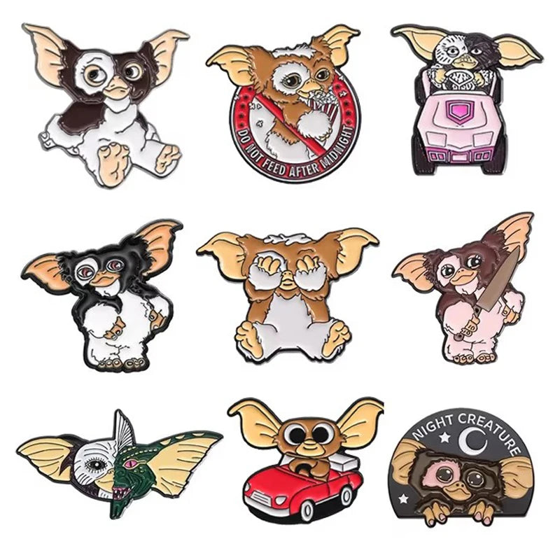 80's Anime Halloween Monster Enamel Pins Cartoon Movie Character Brooches Lapel Badge Fashion Jewelry Gift For Kids Friends