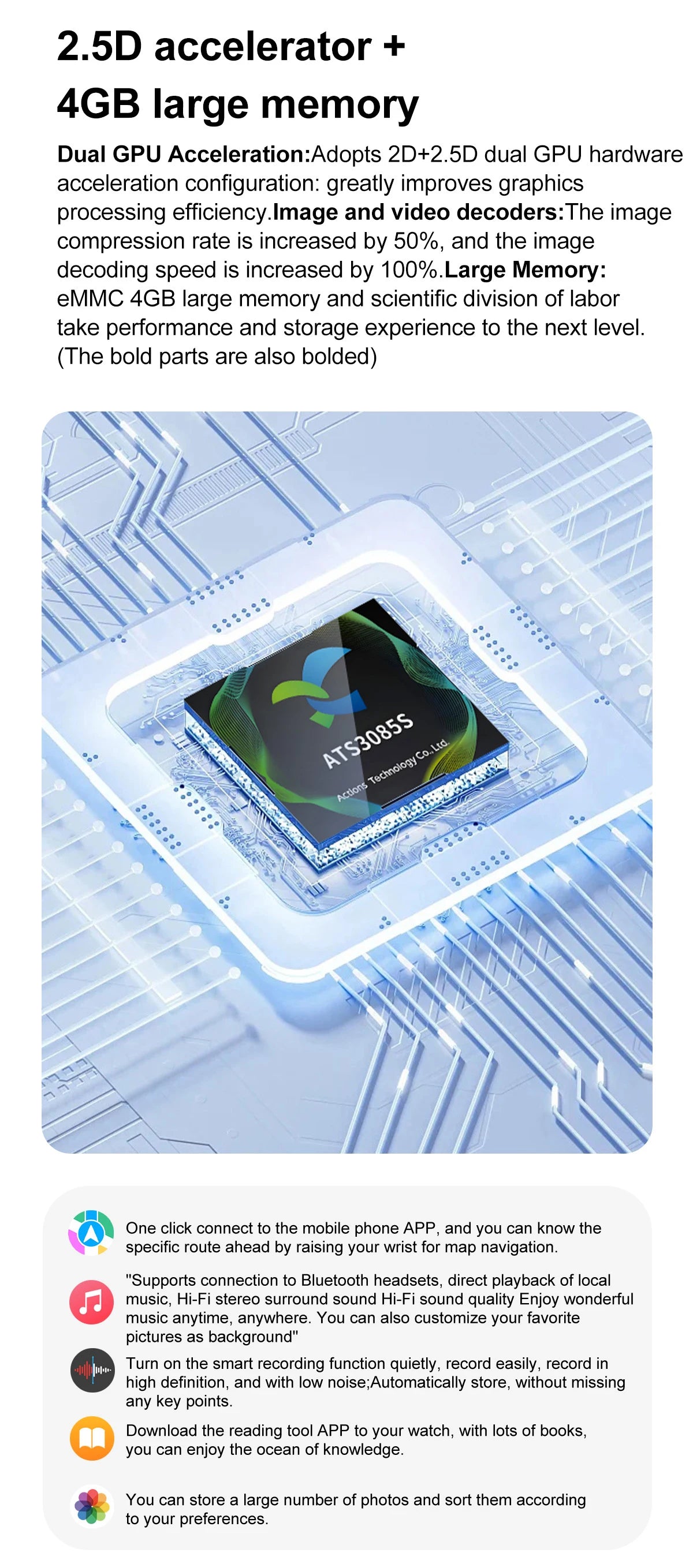 2025 New 4G Memory Smart Watch AMOLED HD Always Display The Time Bluetooth Call  GPS Sport Smart Watch For ios Xiaomi Huawei DT5