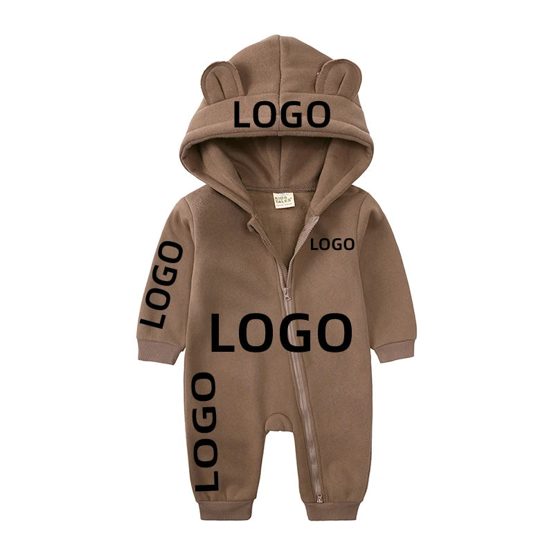 2025 new Bodysuit For Newborn Baby Boys Girls Clothes Long Sleeve cotton Rompers Hoodies Bear Jumpsuit Costume Infant Onesies