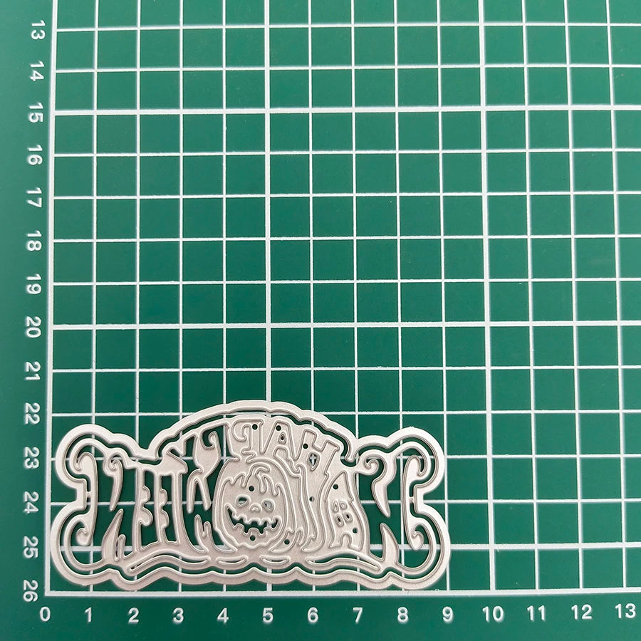 2024 New Arrival Halloween Skeleton Spider Raven Witch Zombie Ghost Bat Pumpkin Letter  Cutting Dies for Scrapbook Card Making