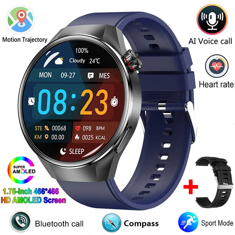 2025 New Watch G5 PlUS Smart Watch Men 1.75" HD AMOLED Screen GPS track Heart Rate Bluetooth Call Compass SmartWatch For HUAWEI