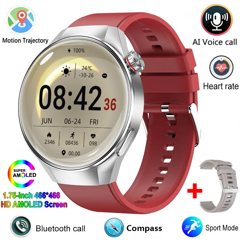2025 New Watch G5 PlUS Smart Watch Men 1.75" HD AMOLED Screen GPS track Heart Rate Bluetooth Call Compass SmartWatch For HUAWEI