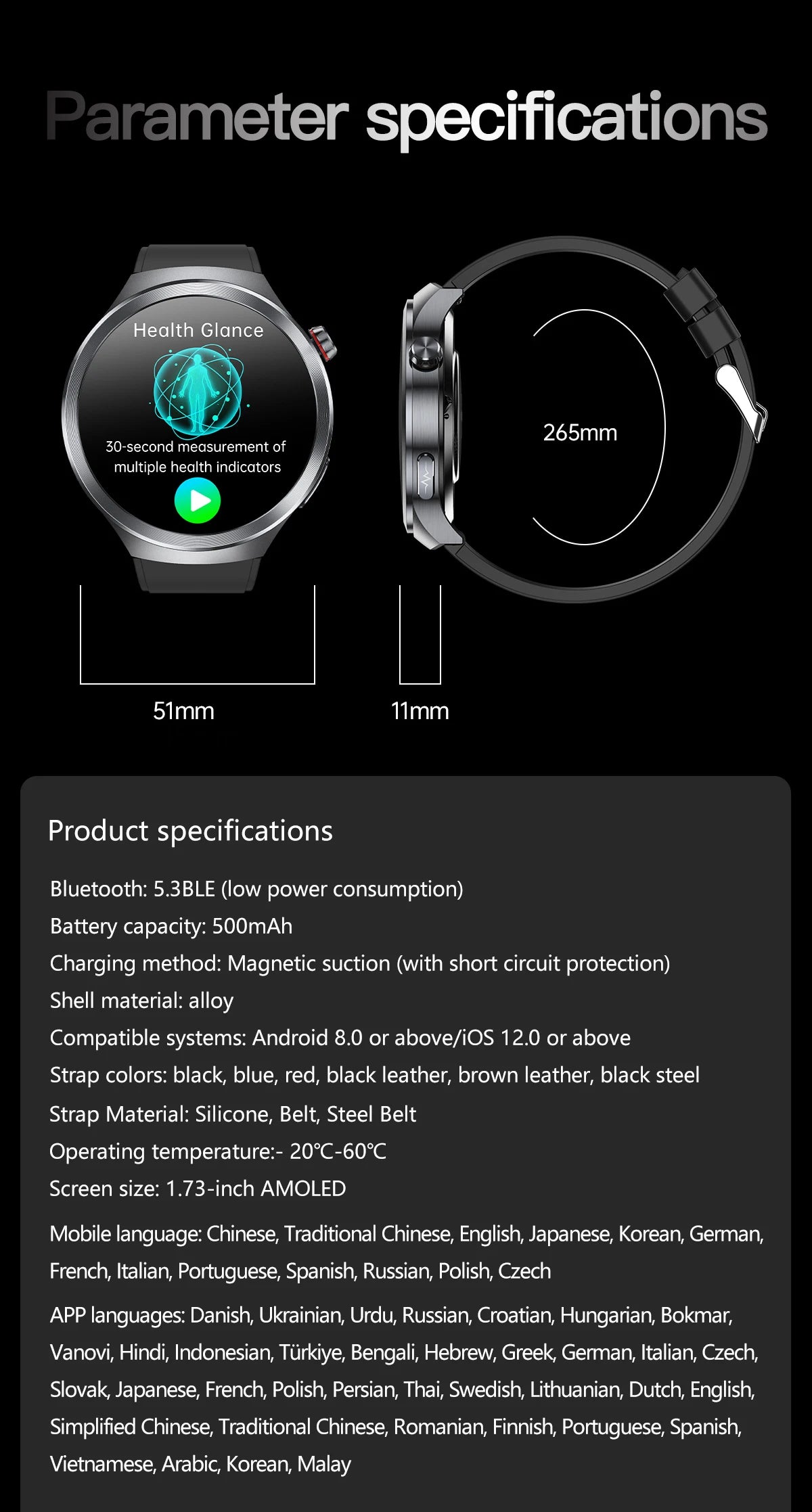 2025 New Health detection ECG+PPG Uric Acid Blood Oxygen Body Analysis Smart Watch Clock Bluetooth BT Call Smart Watch Men
