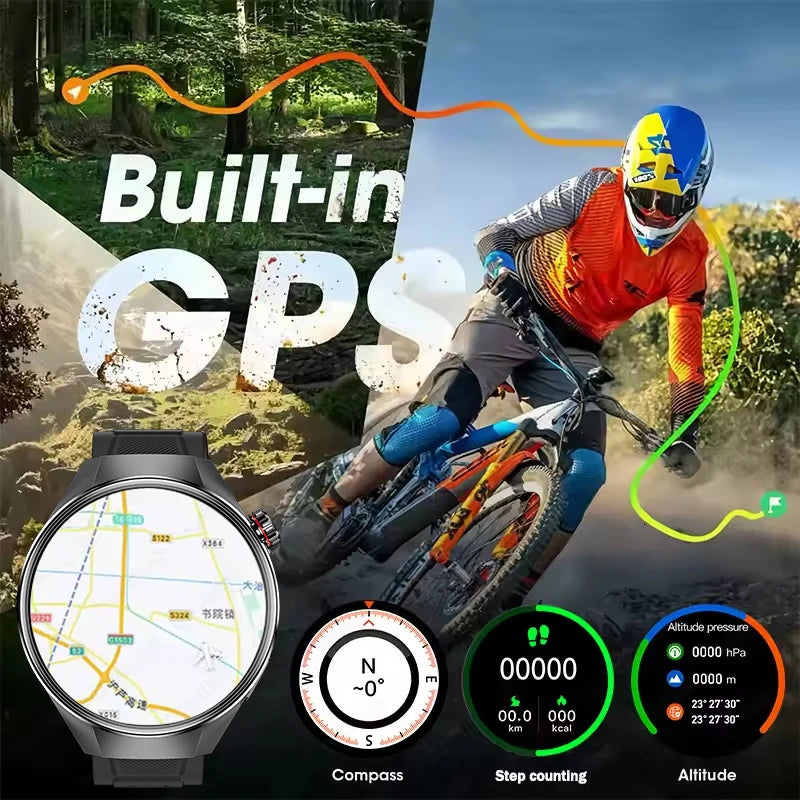 2025 New Watch G5 PlUS Smart Watch Men 1.75" HD AMOLED Screen GPS track Heart Rate Bluetooth Call Compass SmartWatch For HUAWEI