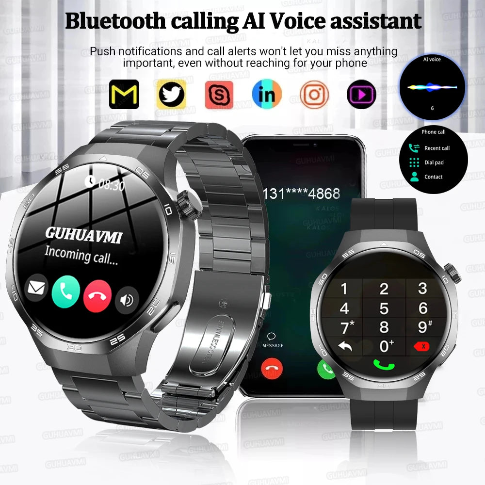 2025 For HUAWEI GT5 Pro GPS Track Smart Watch Men 360*360 AMOLED Screen NFC BT Call Waterproof Health Monitor Man Smartwatches