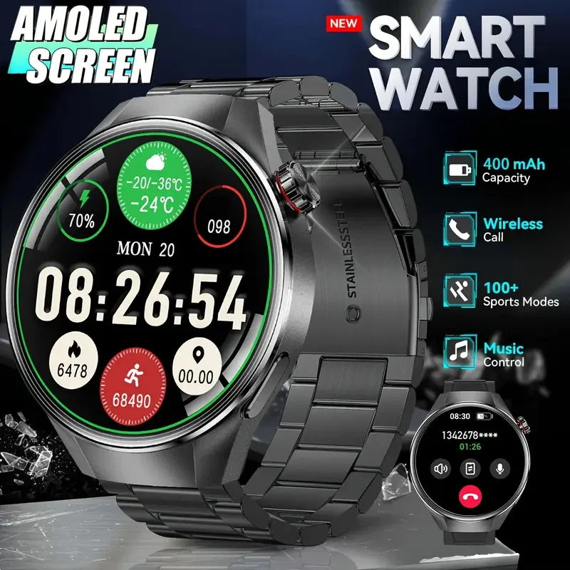 2025 New Watch G5 PlUS Smart Watch Men 1.75" HD AMOLED Screen GPS track Heart Rate Bluetooth Call Compass SmartWatch For HUAWEI