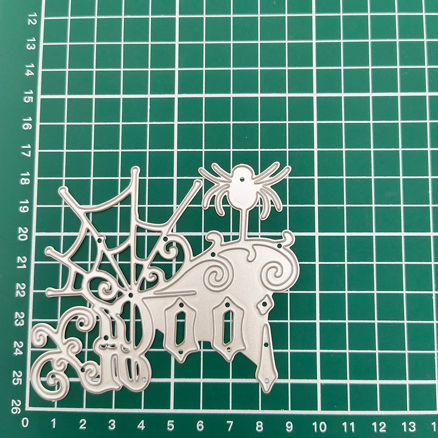 2024 New Arrival Halloween Skeleton Spider Raven Witch Zombie Ghost Bat Pumpkin Letter  Cutting Dies for Scrapbook Card Making