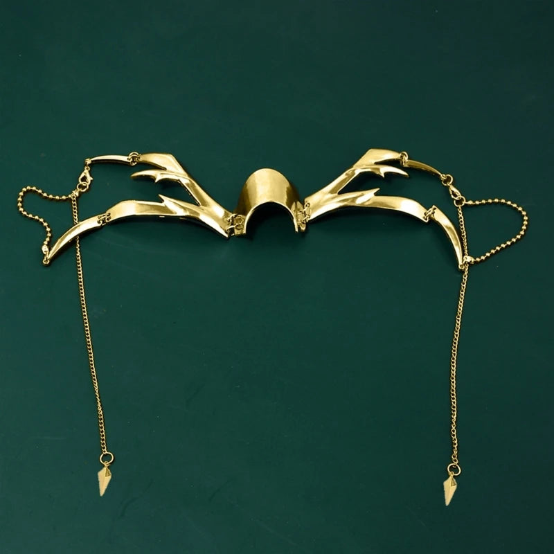 Irregular Metal Mask Hollow Face Decoration Mechanical Alien Fluid Face Accessories Halloween Masquerade Party Jewelry