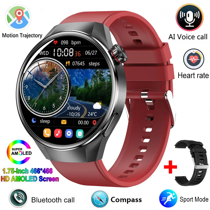 2025 New Watch G5 PlUS Smart Watch Men 1.75" HD AMOLED Screen GPS track Heart Rate Bluetooth Call Compass SmartWatch For HUAWEI