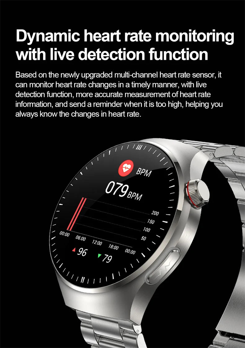 2025 New Smart Watch For Men Health ECG+HRV Blood Oxygen Uric Acid Fitness Sport Tracker Watches body fat Sleep Call Smartwatch