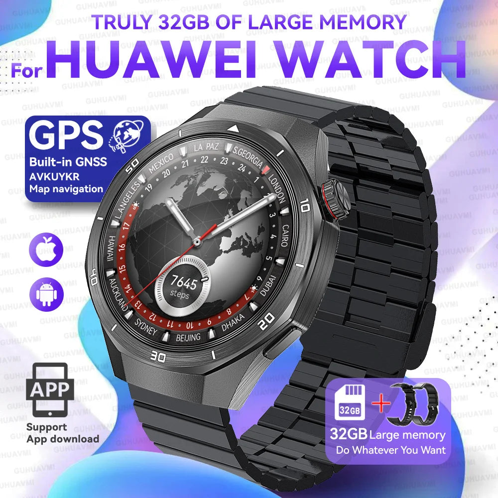 2025 New For HUAWEI GT 5 Pro Multifunction HarmonyOS System Smartwatch Sapphire Screen 32Gb RAM GPS HD Video Call Smart Bracelet