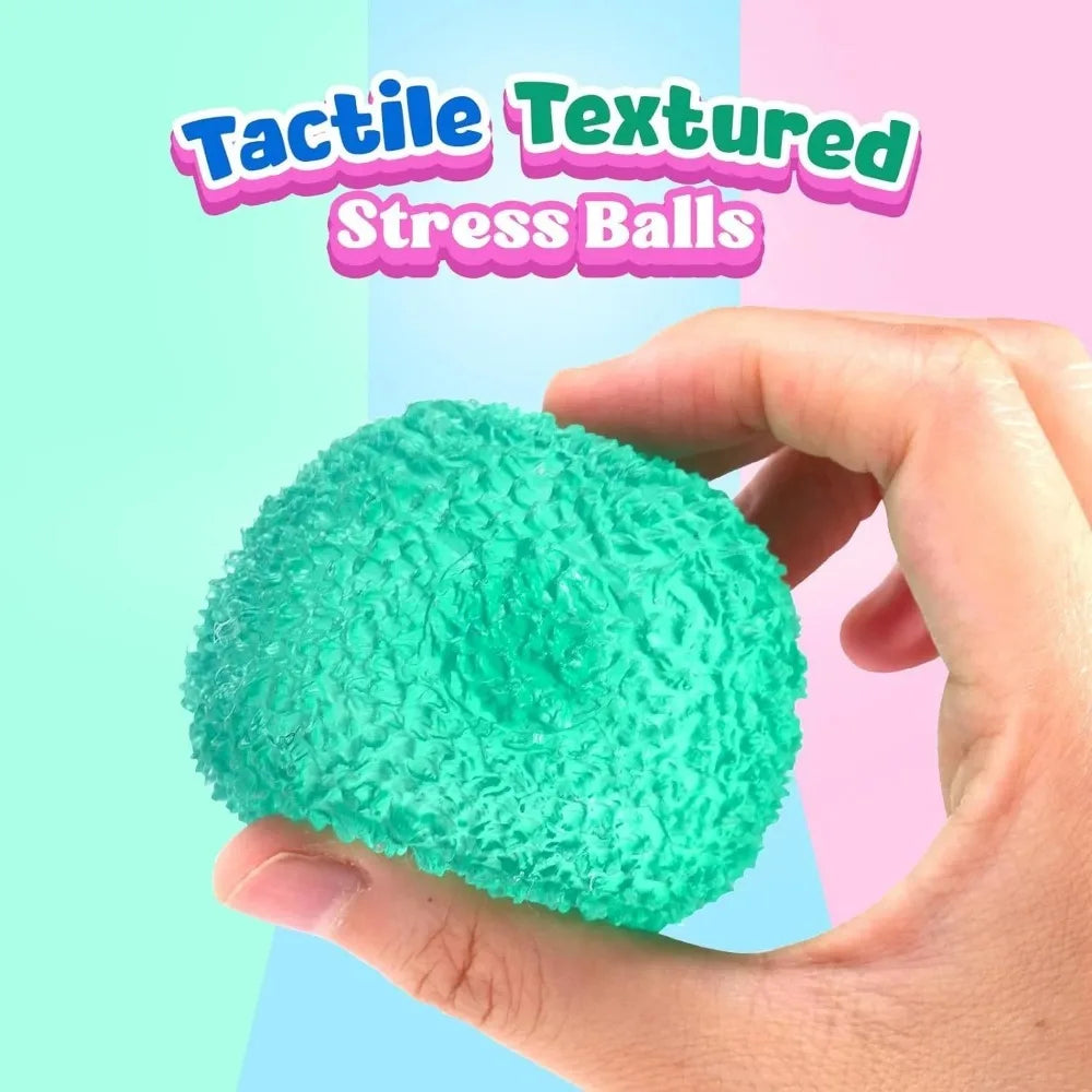 Single Multicolor Texture Ice Ball Squishy Toy: Soft Fidget Toy for Pinching & Popping, Ideal Gift for Kids and Adults on Hallow