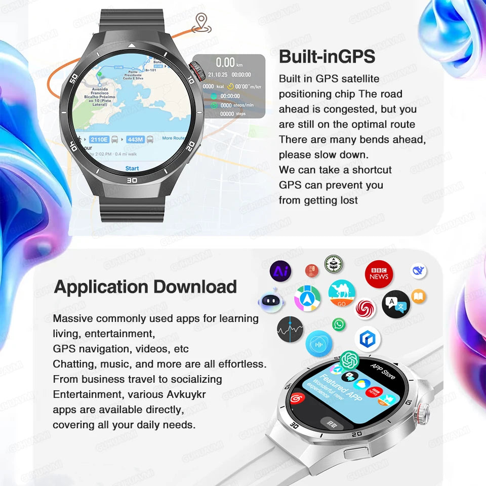 2025 New For HUAWEI GT 5 Pro Multifunction HarmonyOS System Smartwatch Sapphire Screen 32Gb RAM GPS HD Video Call Smart Bracelet