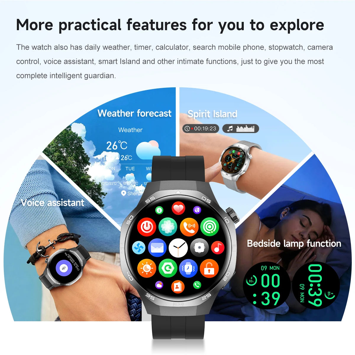2025 For HUAWEI GT5 Pro GPS Track Smart Watch Men 360*360 AMOLED Screen NFC BT Call Waterproof Health Monitor Man Smartwatches