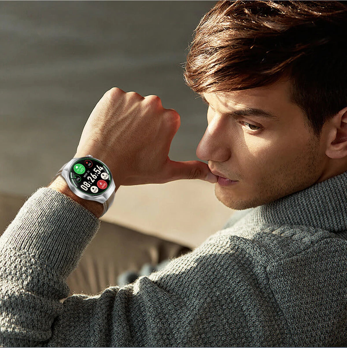 2025 New Originl Watch GUHUAVMI Smart Watch 1.75" HD AMOLED Screen GPS track Heart Rate Bluetooth Call Compass Smartwatches Men