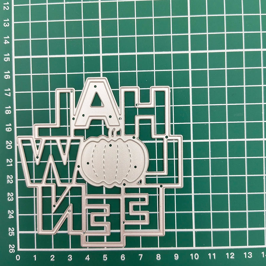 2024 New Arrival Halloween Skeleton Spider Raven Witch Zombie Ghost Bat Pumpkin Letter  Cutting Dies for Scrapbook Card Making