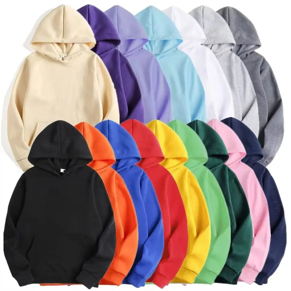 2025 Men's Hoodies Women Pullover Spring Autumn Casual Hoodie Sweatshirts Solid Color Hoodies Oversize Black Sweatshirt For Male