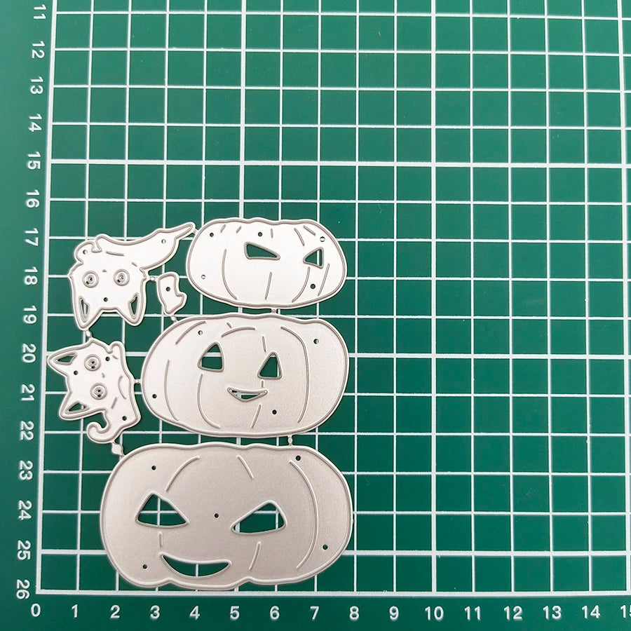 2024 New Arrival Halloween Skeleton Spider Raven Witch Zombie Ghost Bat Pumpkin Letter  Cutting Dies for Scrapbook Card Making