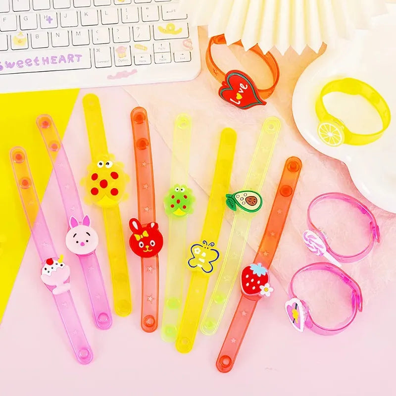 12Pcs Cute Glow Bracelet Toy Kindergarten Prizes Kids Birthday Party Favor Package Pinata Fillers The Perfect GiftFor Kids