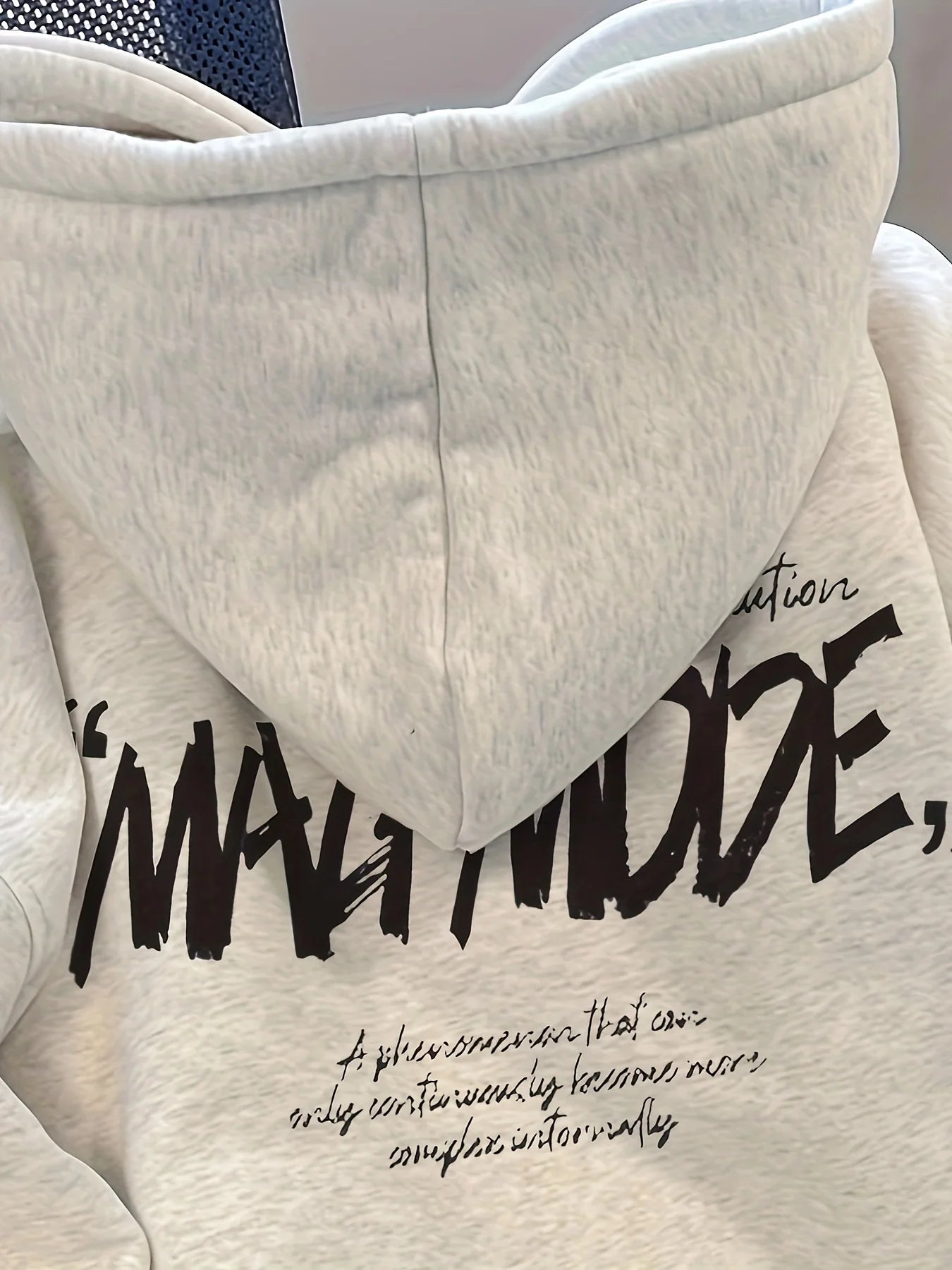 2025 Autumn and Winter Men's Casual Hooded Sweater Letter Printing Unisex Pure Cotton Versatile Loose Fashion Comfortable Hoodie