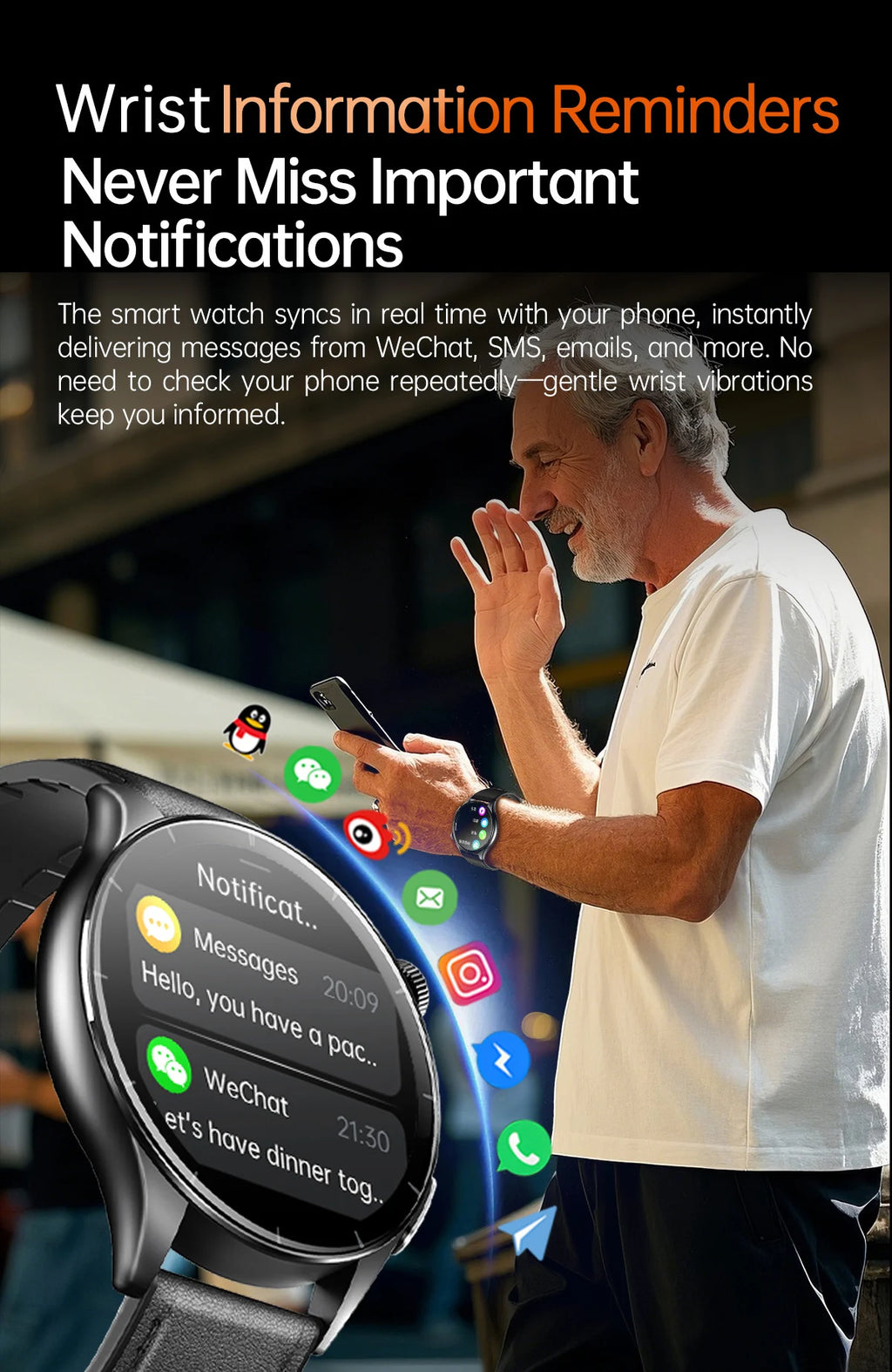 2025 New Health Analysis ECG+PPG Smart Watch Body Fat Uric Acid Blood Pressure Heart Rate Tracker NFC Smartwatch For Android IOS