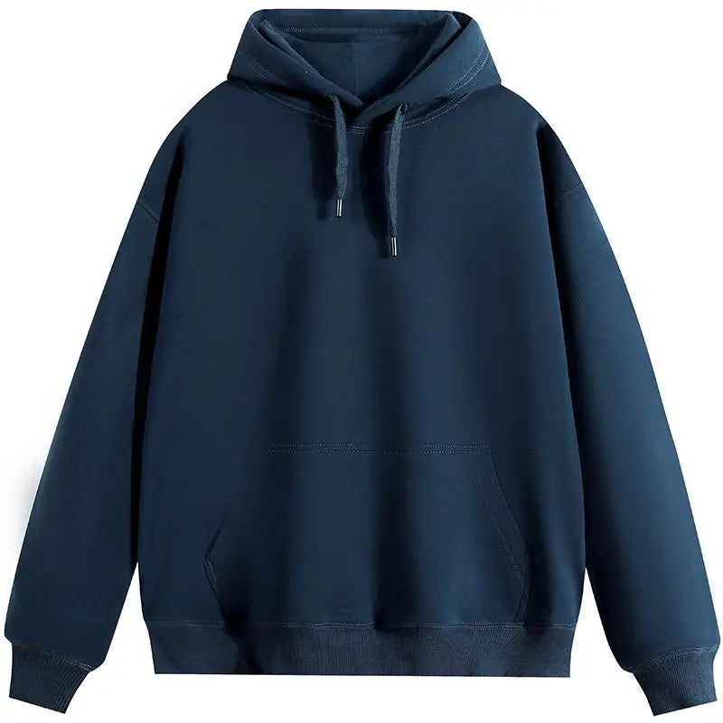 2025 New  Fashion Men's Hoodies New Autumn Winter Casual Thick Warm Top Solid Color Pullover Hoodie Sweatshirt