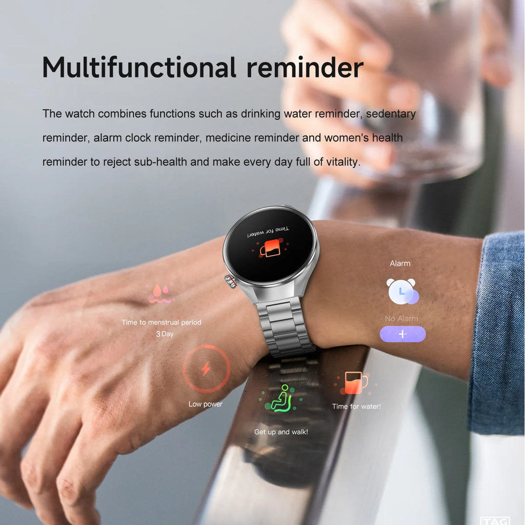 2025 New Originl Watch GUHUAVMI Smart Watch 1.75" HD AMOLED Screen GPS track Heart Rate Bluetooth Call Compass Smartwatches Men