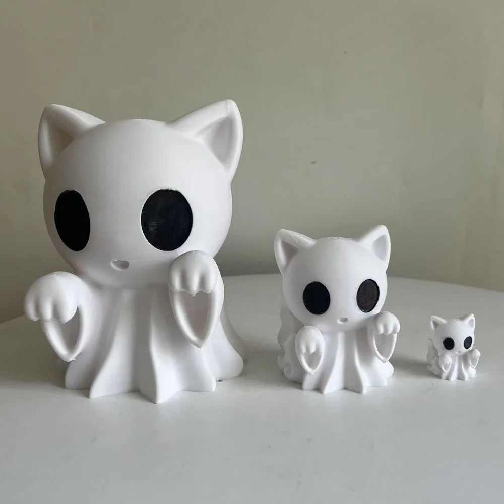 1pcs Ghost Cat Statue, Halloween Cute Ghost Dog Cat Decorations, Interesting Halloween Decorations, Tabletop Ornaments