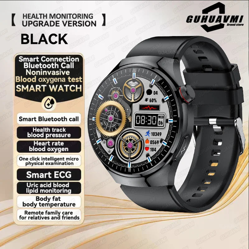 2025 New Smart Watch For Men Health ECG+HRV Blood Oxygen Uric Acid Fitness Sport Tracker Watches body fat Sleep Call Smartwatch